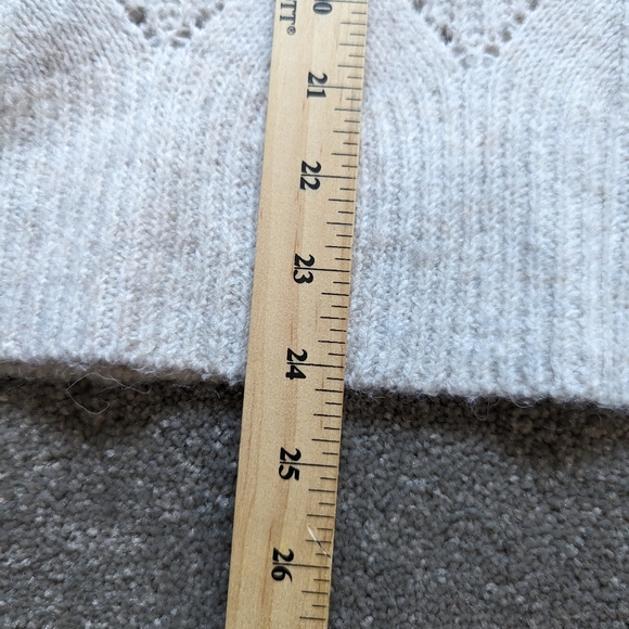 Ricki's hollow details oversized wool blend cream pullover sweater women's Small - Picture 8 of 9